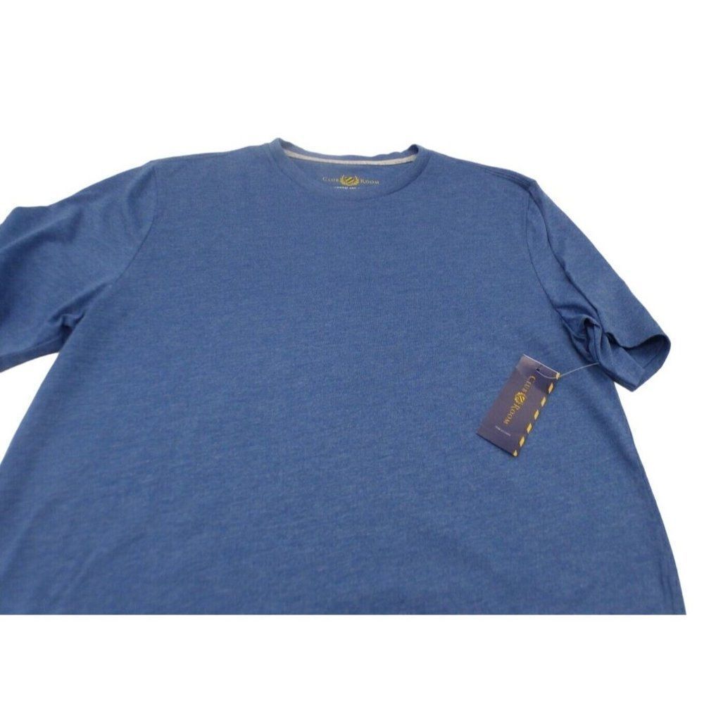 Club Room T-Shirts, Short-Sleeved Blue Heather Crew Tees, Small - Picture 3 of 7